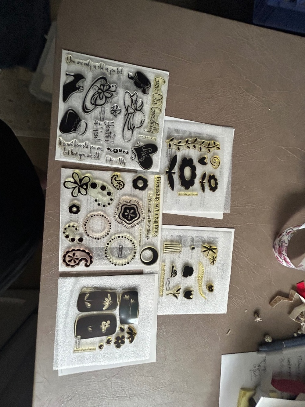 CTMH stamp sets.   fun floral sets